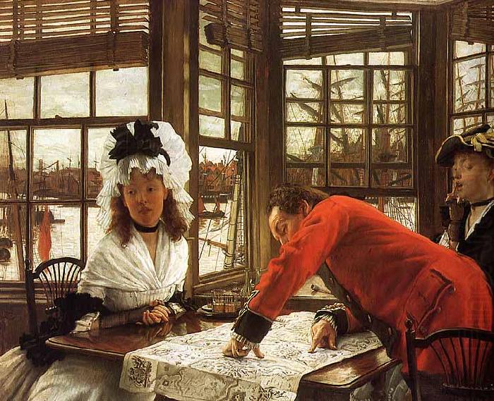 James Tissot An Interesting Story china oil painting image